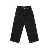 Robo Denim Double Knees - Black Washed