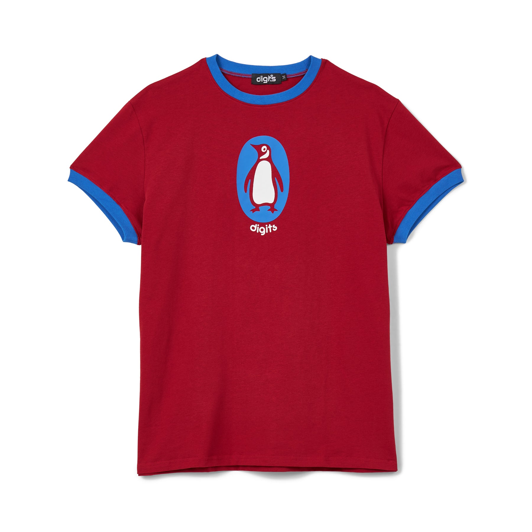 Penguin Ringer Tee - Red/Blue