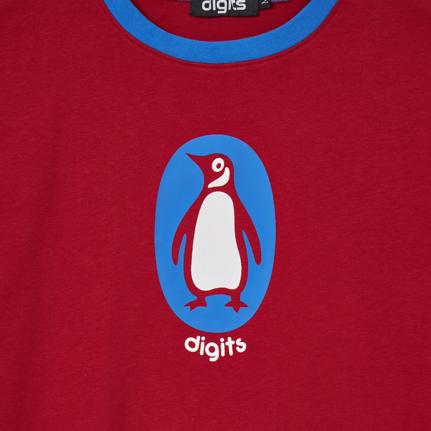 Penguin Ringer Tee - Red/Blue