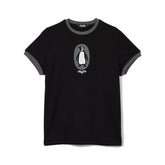 Penguin Ringer Tee - Black/Grey