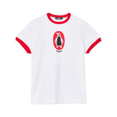 Penguin Ringer Tee - White/Red