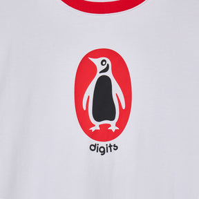 Penguin Ringer Tee - White/Red