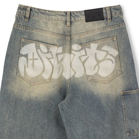 Graffiti Denim - Vintage Washed Green