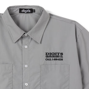 Grave Digging Co. Button Up - Grey