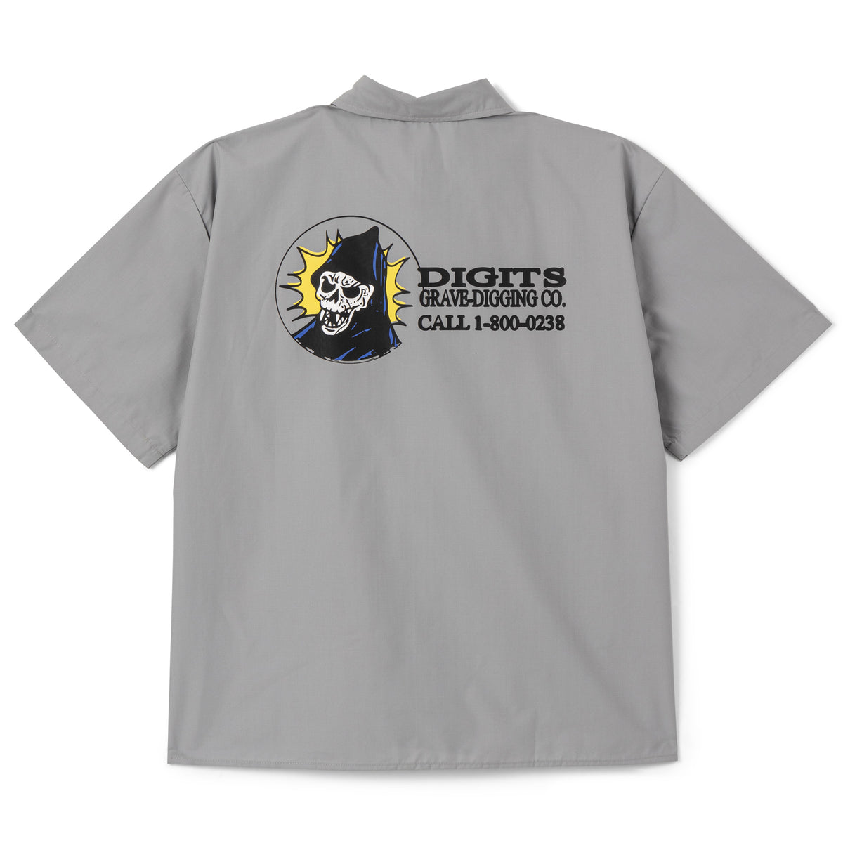 Grave Digging Co. Button Up - Grey