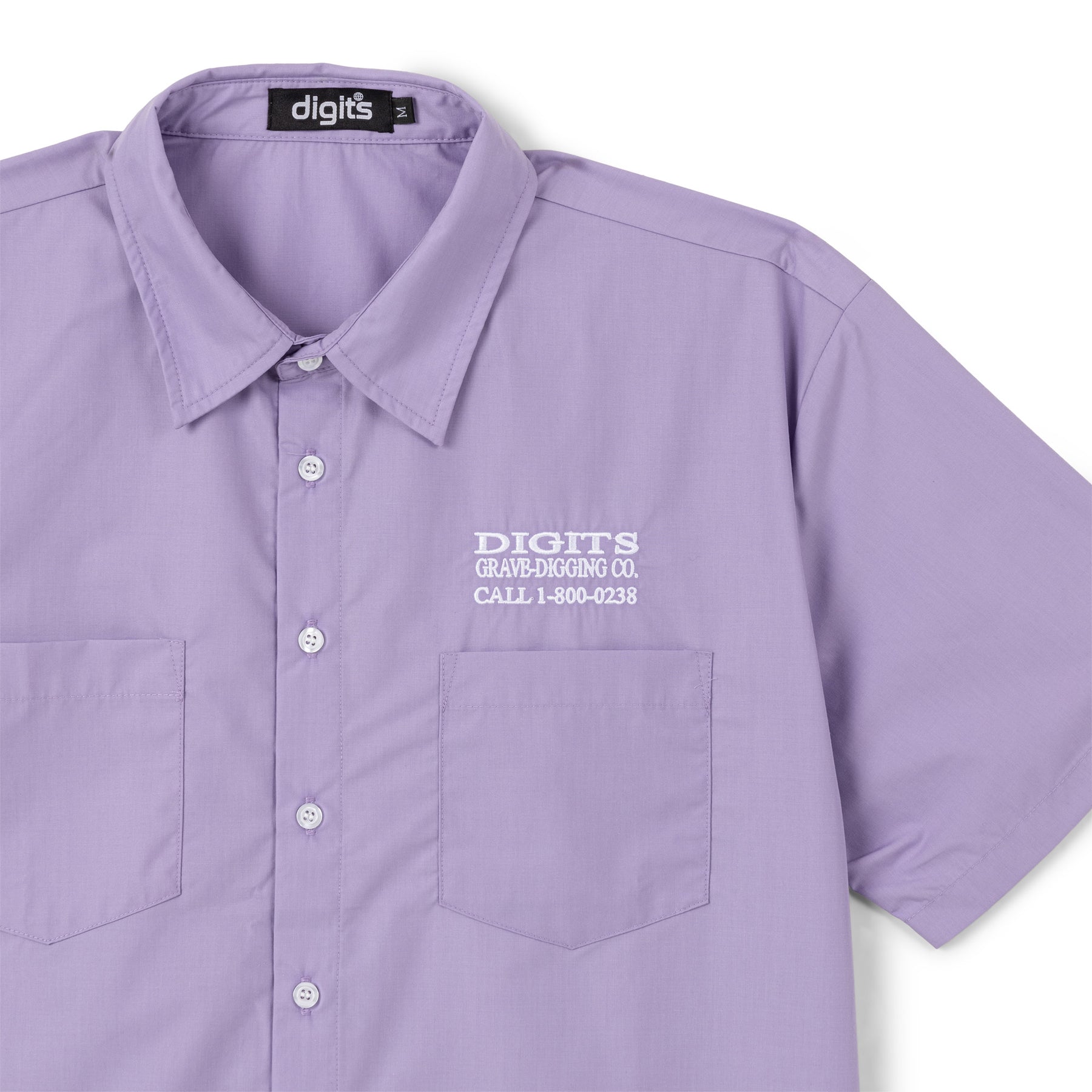 Grave Digging Co. Button Up - Lilac